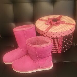 UGG Pink Shearling Boots